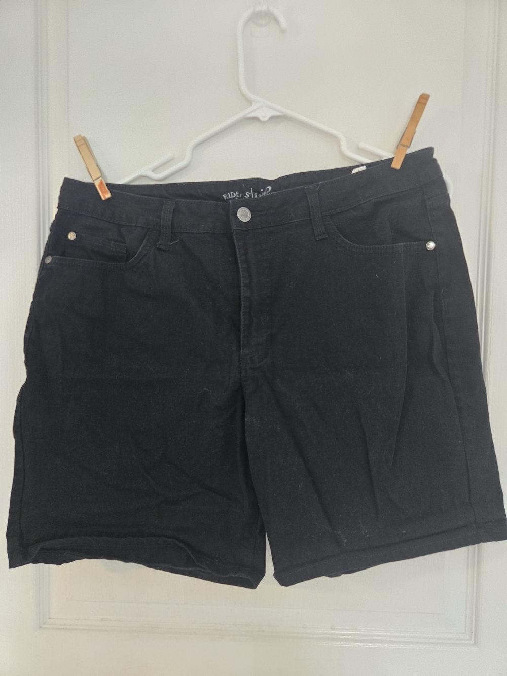 Lee Black Women's Denim Shorts Size 14